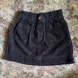 Black Corduroy Skirt